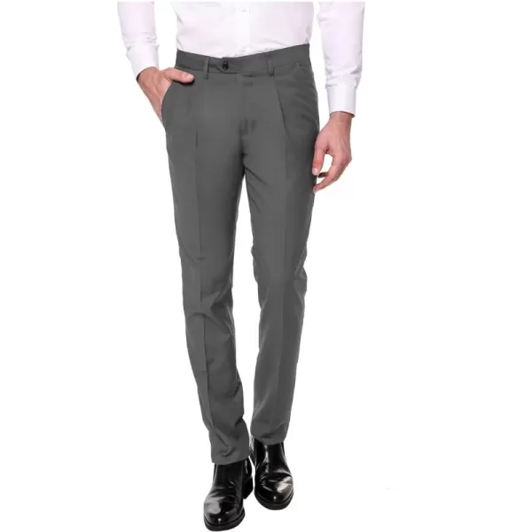 COOFANDY Men's Classic Fit Flat Front Dress Pants No Iron Premium Casual Pants Expandable Waist Suit Pants