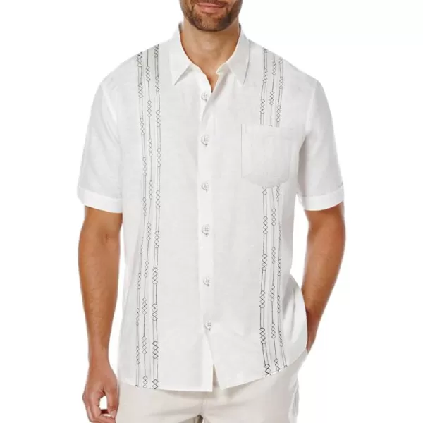 COOFANDY Mens Cotton Linen Cuban Guayabera Shirt Casual Short Sleeve Button Down Shirts Summer Beach Tops