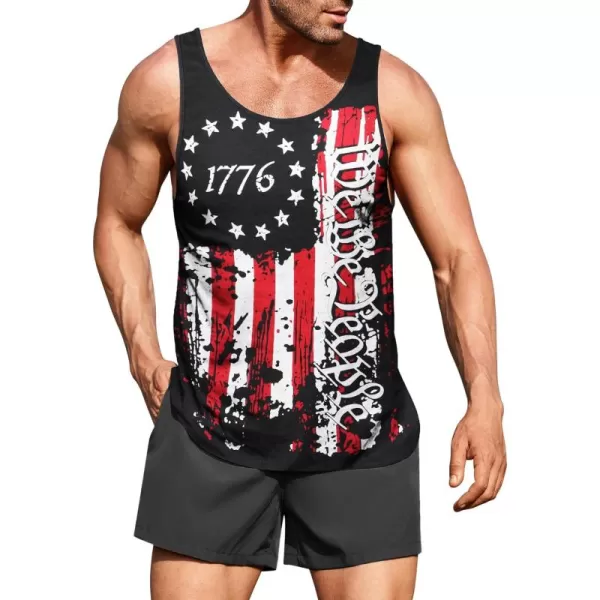 COOFANDY Men's Floral Tank Top Sleeveless Tees All Over Print Casual Sport T-Shirts Hawaii Beach Vacation