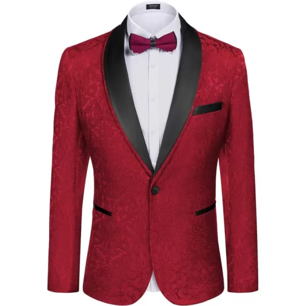 COOFANDY Men's Floral Tuxedo Suit Jacket Slim Fit Dinner Jacket Party Prom Wedding Blazer Jackets