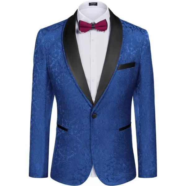 COOFANDY Men's Floral Tuxedo Suit Jacket Slim Fit Dinner Jacket Party Prom Wedding Blazer Jackets)