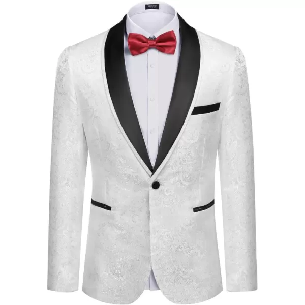 COOFANDY Men's Floral Tuxedo Suit Jacket Slim Fit Dinner Jacket Party Prom Wedding Blazer Jackets
