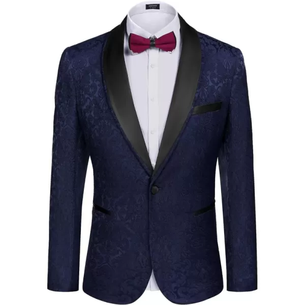 COOFANDY Men's Floral Tuxedo Suit Jacket Slim Fit Dinner Jacket Party Prom Wedding Blazer Jackets