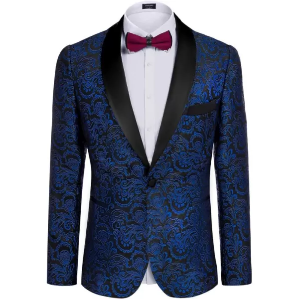 COOFANDY Men's Floral Tuxedo Suit Jacket Slim Fit Dinner Jacket Party Prom Wedding Blazer Jackets