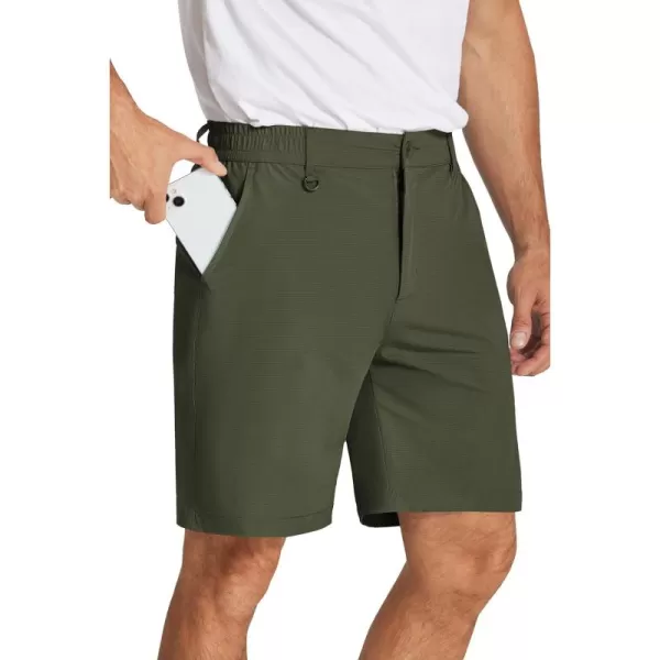 COOFANDY Men's Golf Shorts 8 Inch Lightweight Quick Dry Casual Dress Shorts Hiking Travel Shorts with Pockets