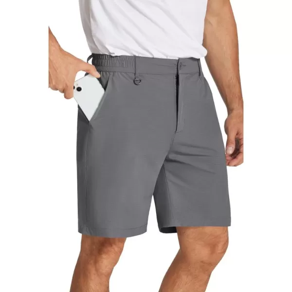 COOFANDY Men's Golf Shorts 8 Inch Lightweight Quick Dry Casual Dress Shorts Hiking Travel Shorts with Pockets