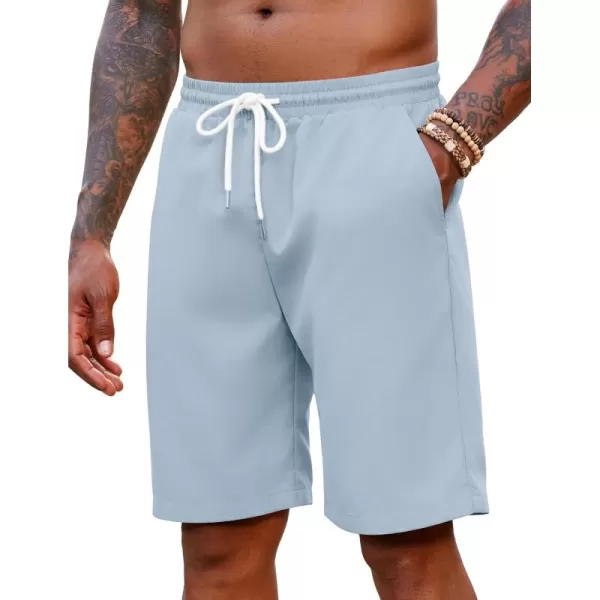 COOFANDY Men's Hawaiian Beach Shorts Elastic Waist Drawstring Lightweight Summer Casual Shorts with Pocket