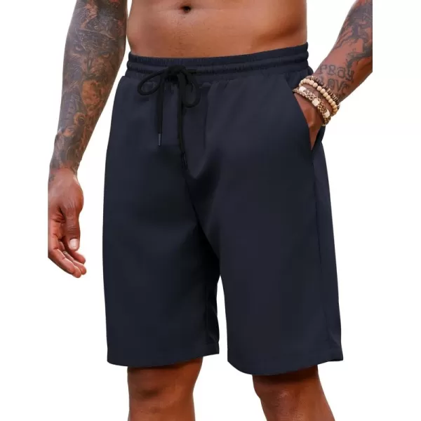 COOFANDY Men's Hawaiian Beach Shorts Elastic Waist Drawstring Lightweight Summer Casual Shorts with Pocket