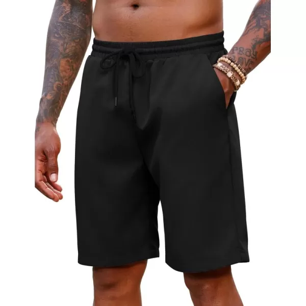 COOFANDY Men's Hawaiian Beach Shorts Elastic Waist Drawstring Lightweight Summer Casual Shorts with Pocket