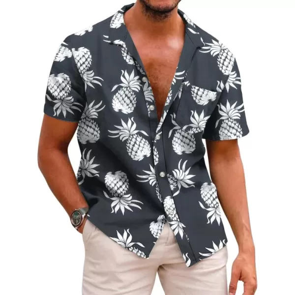 COOFANDY Mens Hawaiian Shirts Short Sleeve Casual Button Down Tropical Beach Shirt
