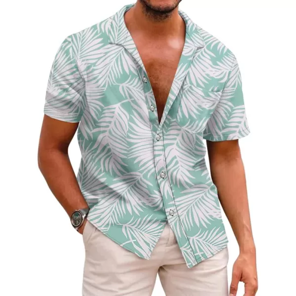 COOFANDY Mens Hawaiian Shirts Short Sleeve Casual Button Down Tropical Beach Shirt