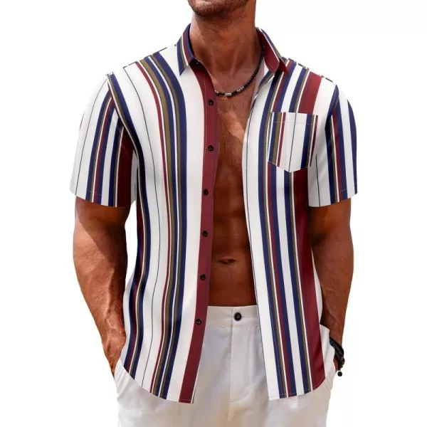 COOFANDY Mens Hawaiian Tropical Shirt Short Sleeve Casual Button Down Floral Summer Beach Shirts with Pocket