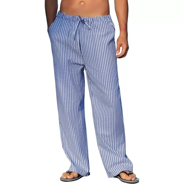 COOFANDY Mens Linen Drawstring Pants Elastic Waist Lightweight Trouser Casual Yoga Summer Beach Pant