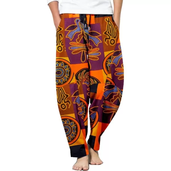 COOFANDY Men's Linen Harem Drawstring Pants Casual Elastic Waist Lightweight Trouser Hippie Summer Beach Yoga Pants