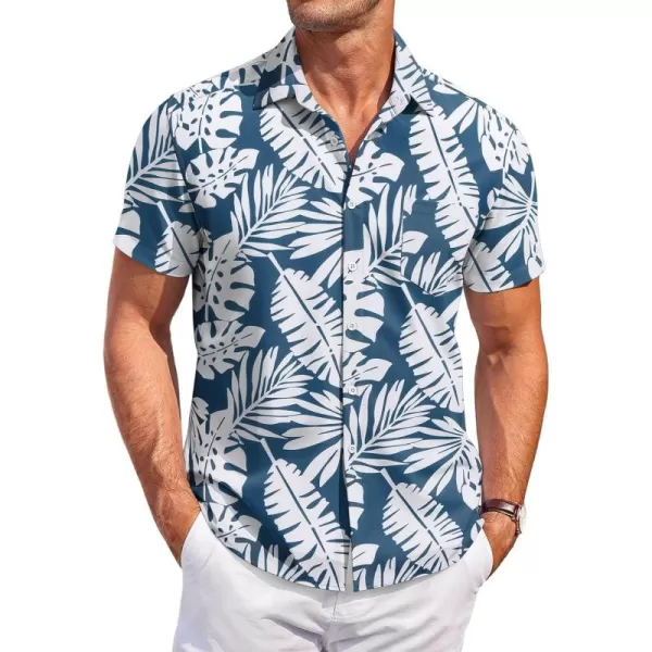 COOFANDY Mens Short Sleeve Shirts Casual Button Down Shirts Summer Beach Shirt Wrinkle Free