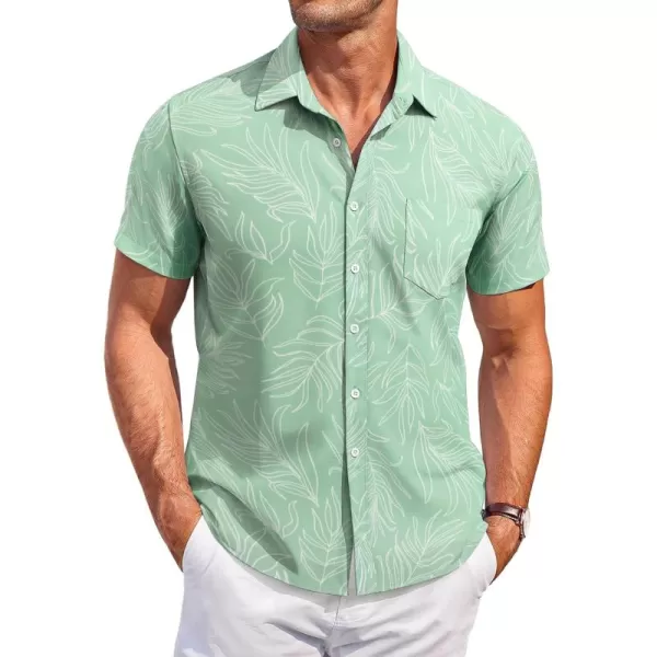 COOFANDY Mens Short Sleeve Shirts Casual Button Down Shirts Summer Beach Shirt Wrinkle Free