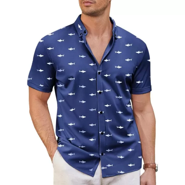 COOFANDY Men's Short Sleeve Wrinkle Free Shirt Button Down Casual Summer Dress Shirts