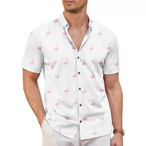 COOFANDY Men's Short Sleeve Wrinkle Free Shirt Button Down Casual Summer Dress Shirts