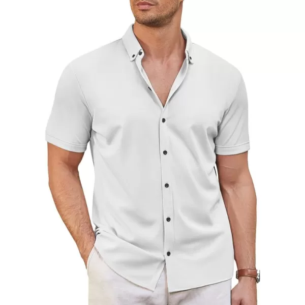 COOFANDY Men's Short Sleeve Wrinkle Free Shirt Button Down Casual Summer Dress Shirts