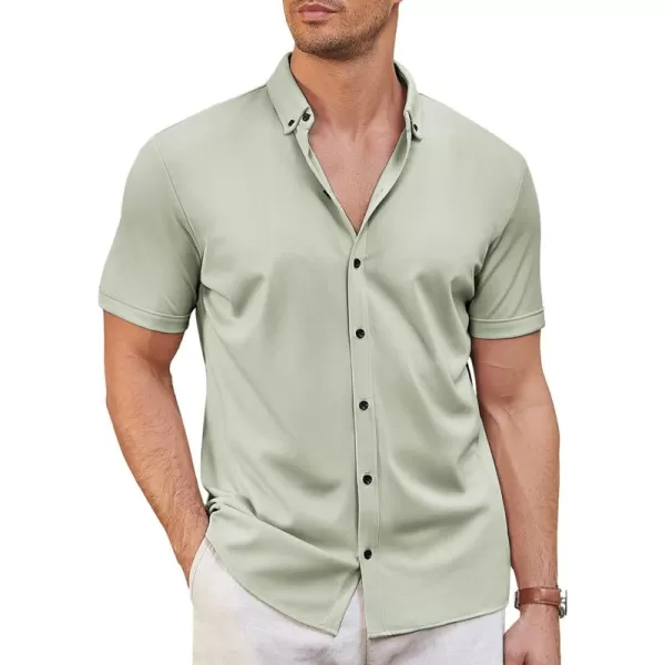 COOFANDY Men's Short Sleeve Wrinkle Free Shirt Button Down Casual Summer Dress Shirts