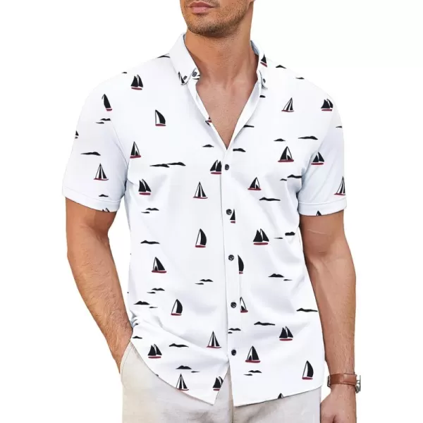 COOFANDY Men's Short Sleeve Wrinkle Free Shirt Button Down Casual Summer Dress Shirts