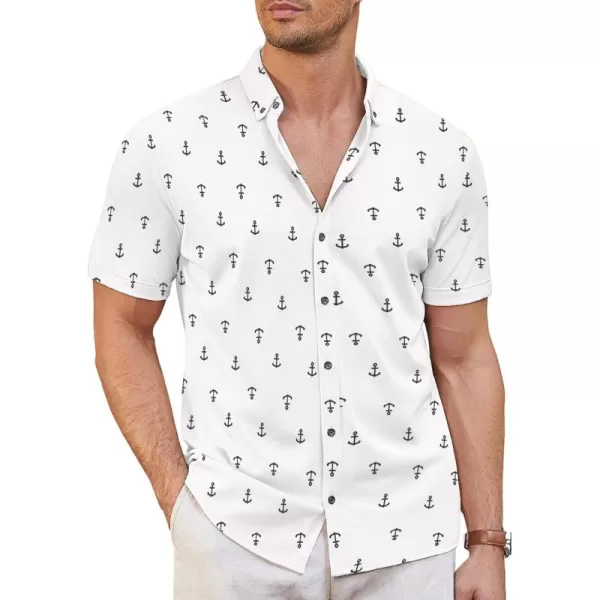 COOFANDY Men's Short Sleeve Wrinkle Free Shirt Button Down Casual Summer Dress Shirts