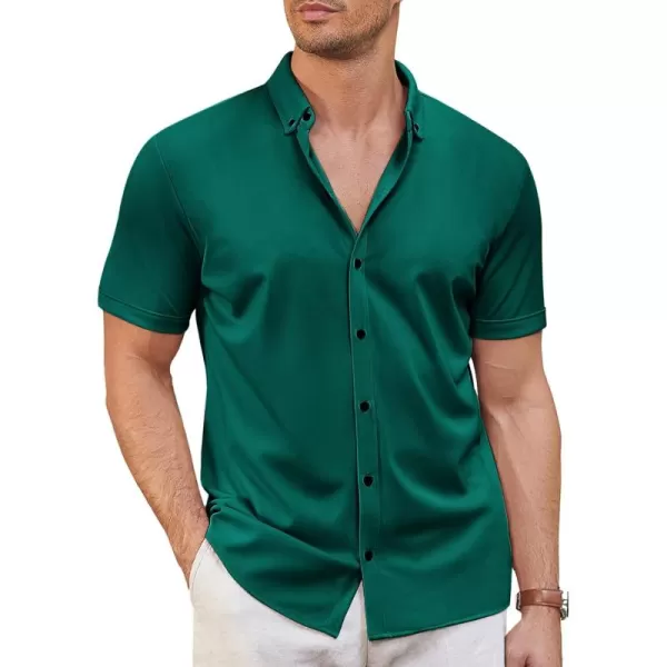 COOFANDY Men's Short Sleeve Wrinkle Free Shirt Button Down Casual Summer Dress Shirts