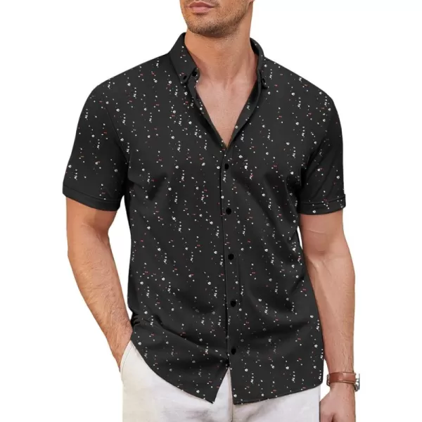 COOFANDY Men's Short Sleeve Wrinkle Free Shirt Button Down Casual Summer Dress Shirts