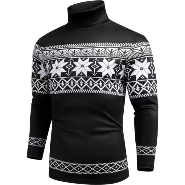 COOFANDY Men's Slim Fit Basic Turtleneck T Shirts Casual Knitted Pullover Sweaters