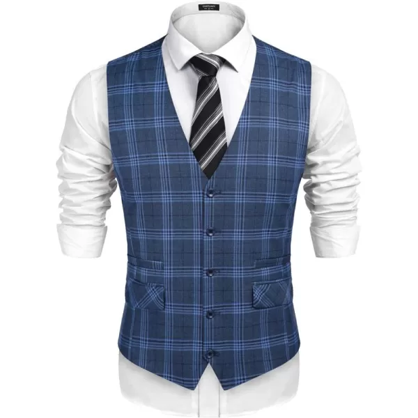 COOFANDY Mens Suit Vest Formal Dress Vest Slim Fit Buesiness Wedding Waistcoat