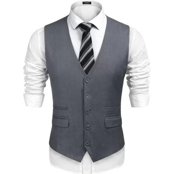 COOFANDY Mens Suit Vest Formal Dress Vest Slim Fit Buesiness Wedding Waistcoat