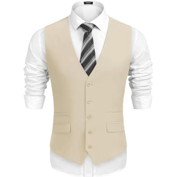 COOFANDY Mens Suit Vest Formal Dress Vest Slim Fit Buesiness Wedding Waistcoat