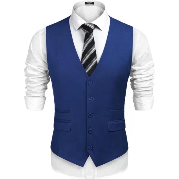 COOFANDY Mens Suit Vest Formal Dress Vest Slim Fit Buesiness Wedding Waistcoat