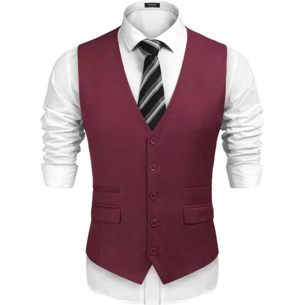 COOFANDY Mens Suit Vest Formal Dress Vest Slim Fit Buesiness Wedding Waistcoat