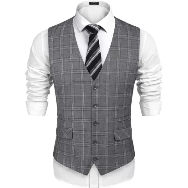 COOFANDY Mens Suit Vest Formal Dress Vest Slim Fit Buesiness Wedding Waistcoat