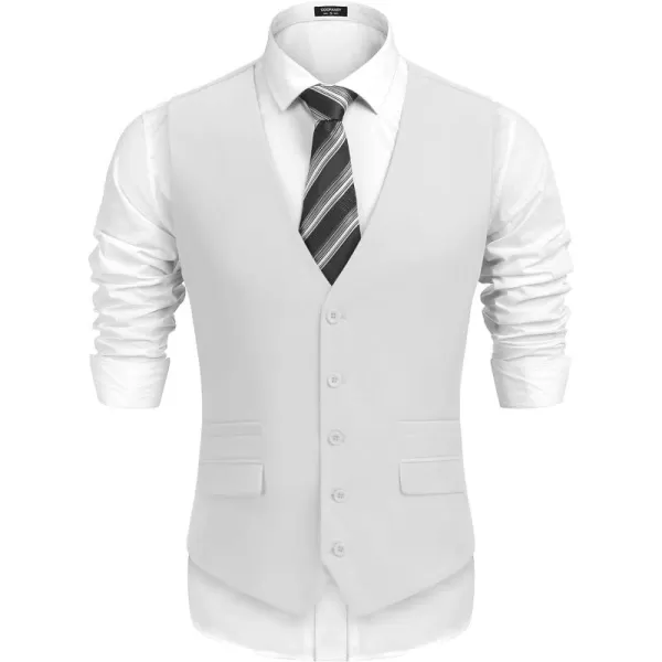 COOFANDY Mens Suit Vest Formal Dress Vest Slim Fit Buesiness Wedding Waistcoat