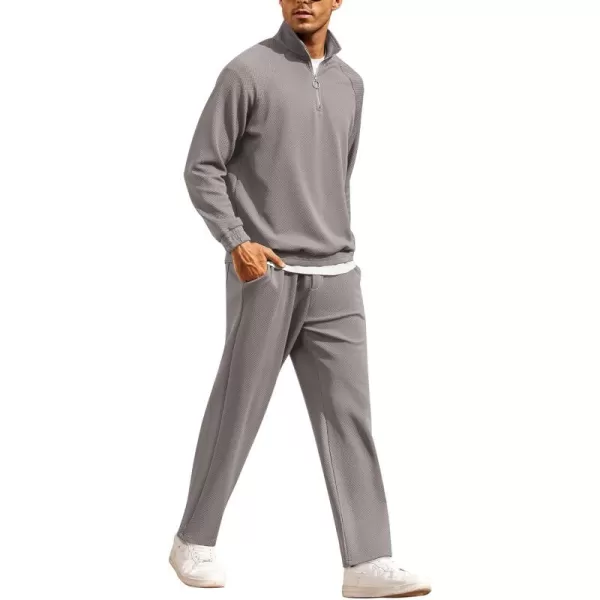 COOFANDY Men's Tracksuit 2 Piece Relaxed Fit Half-zip Sweatsuits Athletic Running Jogging Suit Sets