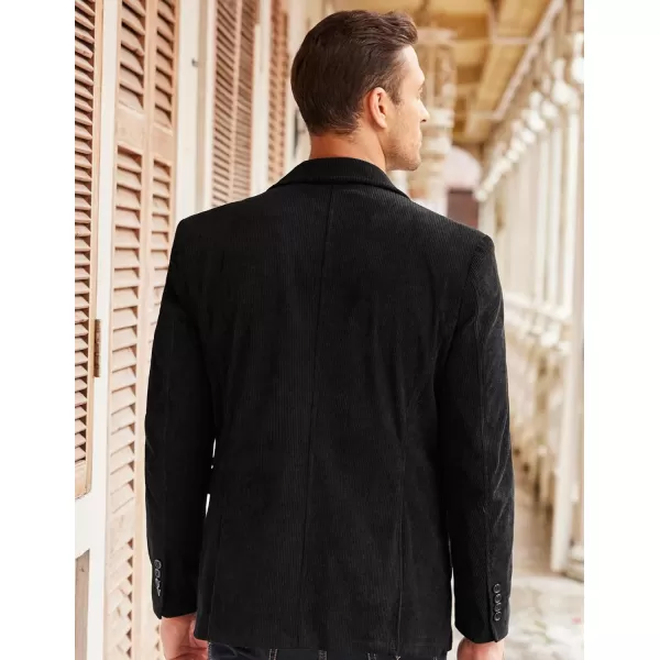 COOFADNY Men's Casual Corduroy Blazer Classic Fit Two Button Sport Coat Fashion Notch Lapel Blazer Jacket