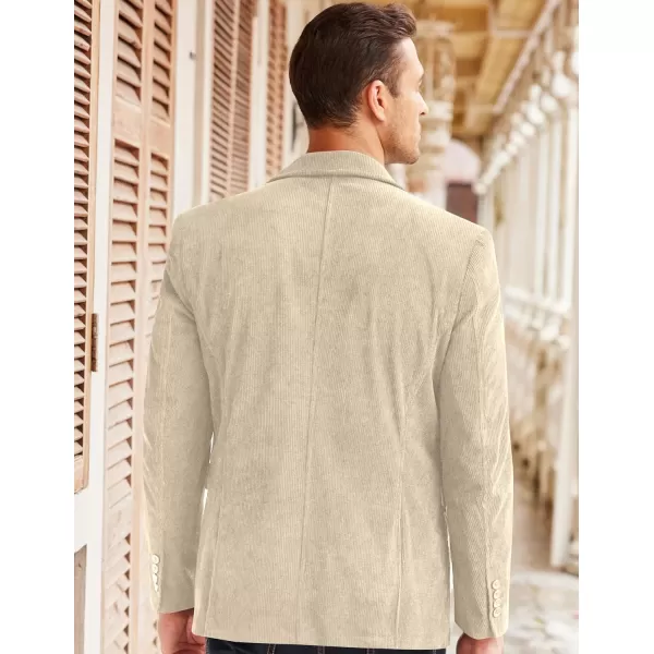 COOFADNY Men's Casual Corduroy Blazer Classic Fit Two Button Sport Coat Fashion Notch Lapel Blazer Jacket
