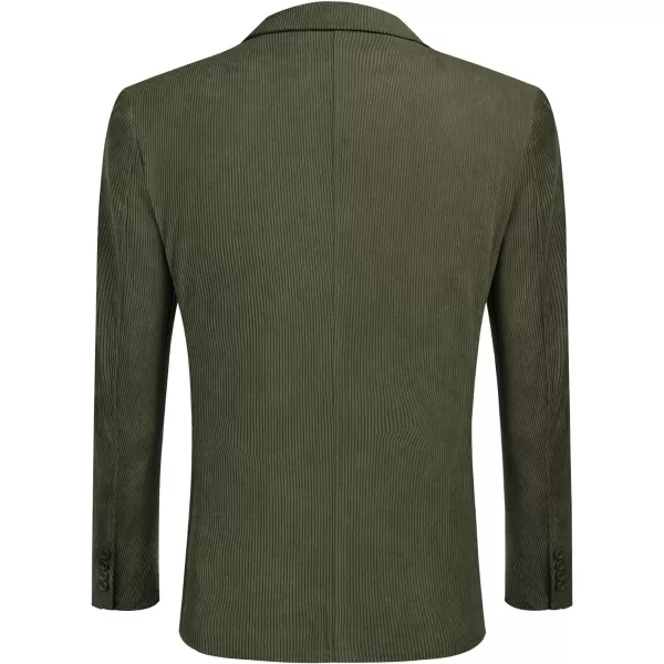 COOFADNY Men's Casual Corduroy Blazer Classic Fit Two Button Sport Coat Fashion Notch Lapel Blazer Jacket