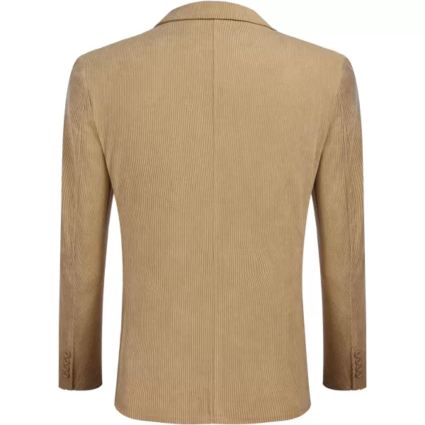 COOFADNY Men's Casual Corduroy Blazer Classic Fit Two Button Sport Coat Fashion Notch Lapel Blazer Jacket