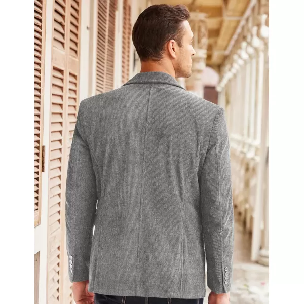 COOFADNY Men's Casual Corduroy Blazer Classic Fit Two Button Sport Coat Fashion Notch Lapel Blazer Jacket