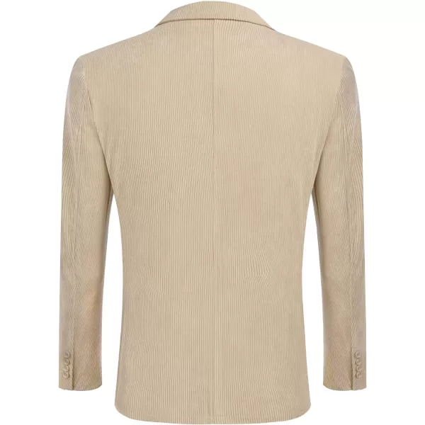 COOFADNY Men's Casual Corduroy Blazer Classic Fit Two Button Sport Coat Fashion Notch Lapel Blazer Jacket