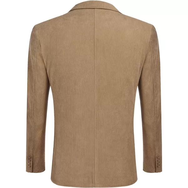COOFADNY Men's Casual Corduroy Blazer Classic Fit Two Button Sport Coat Fashion Notch Lapel Blazer Jacket