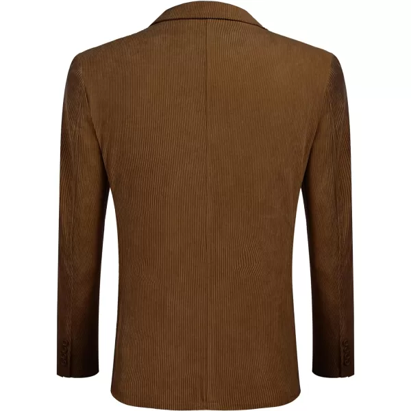 COOFADNY Men's Casual Corduroy Blazer Classic Fit Two Button Sport Coat Fashion Notch Lapel Blazer Jacket