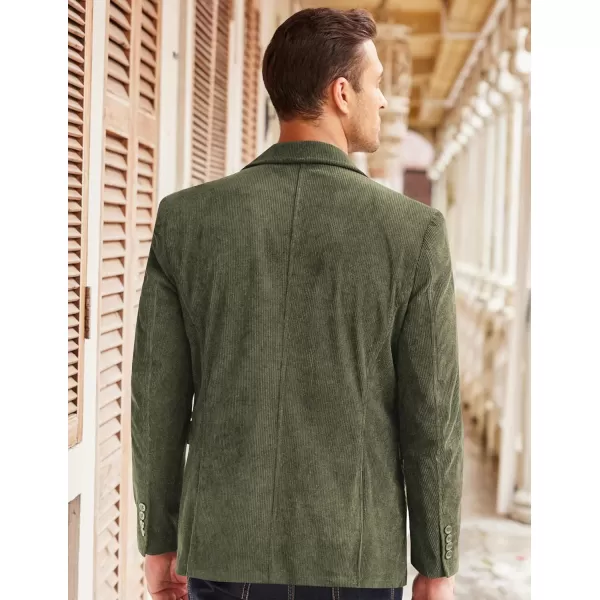 COOFADNY Men's Casual Corduroy Blazer Classic Fit Two Button Sport Coat Fashion Notch Lapel Blazer Jacket