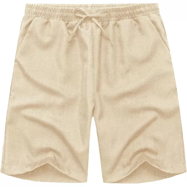 COOFANDY Men Casual Summer Beach Shorts Elastic Waist Drawstring Flat Front Short