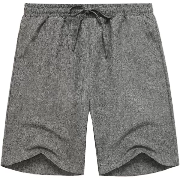 COOFANDY Men Casual Summer Beach Shorts Elastic Waist Drawstring Flat Front Short