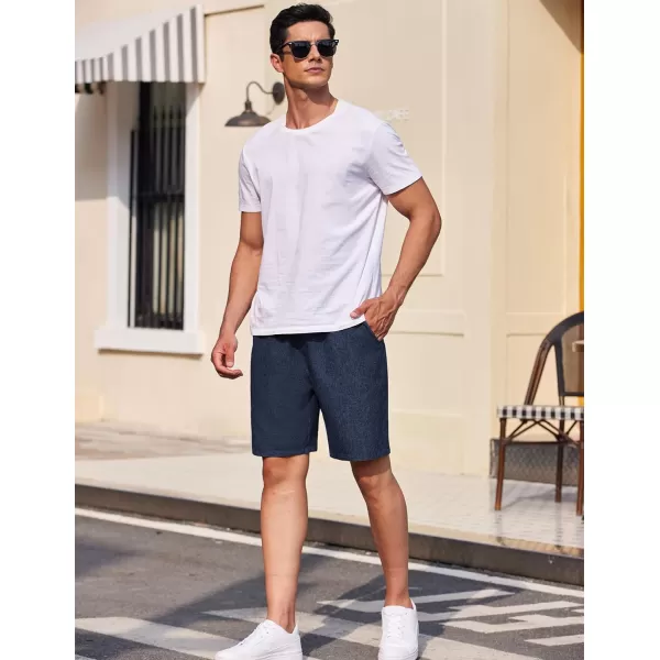 COOFANDY Men Casual Summer Beach Shorts Elastic Waist Drawstring Flat Front Short