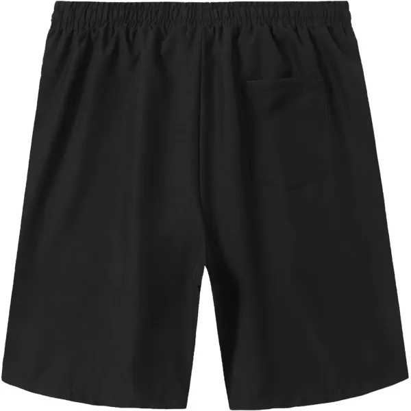 COOFANDY Men Casual Summer Beach Shorts Elastic Waist Drawstring Flat Front Short